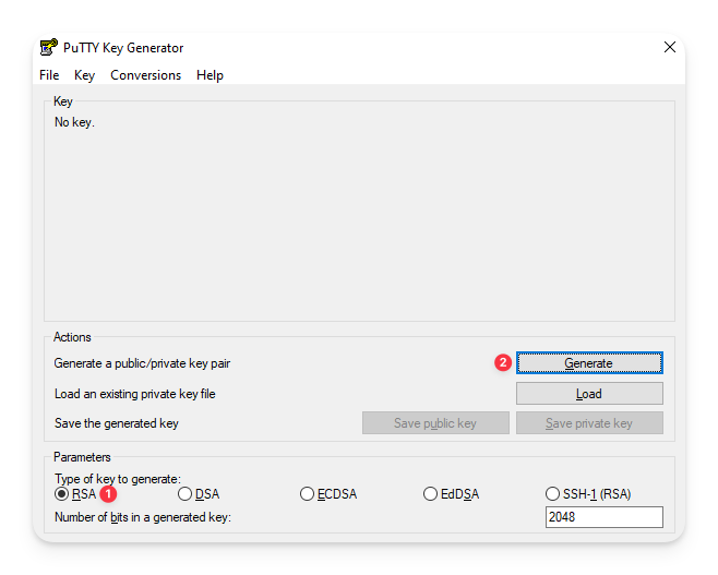 PuTTY Key Generator
