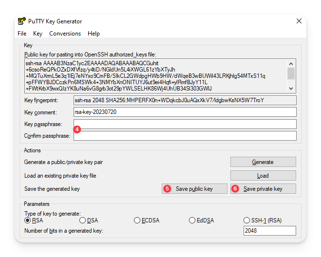 PuTTY Key Generator